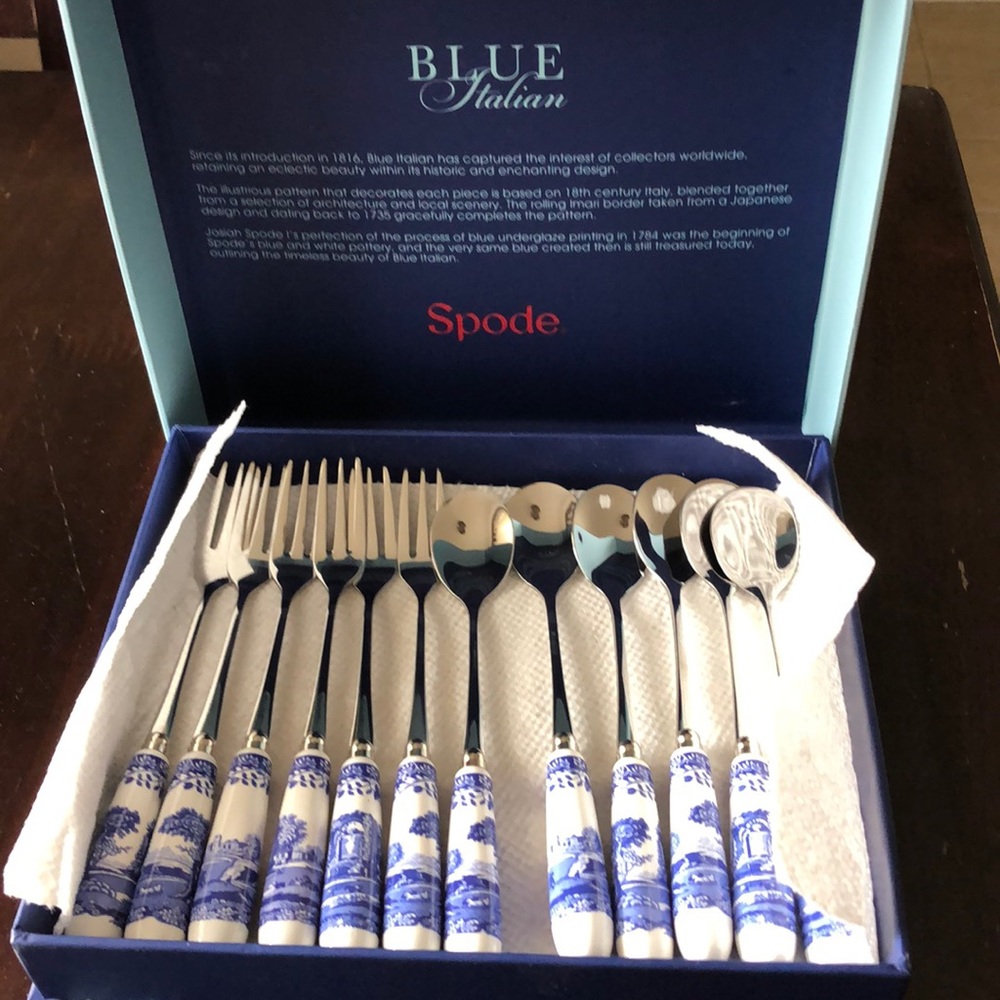 Spode Blue Italian teaspoons